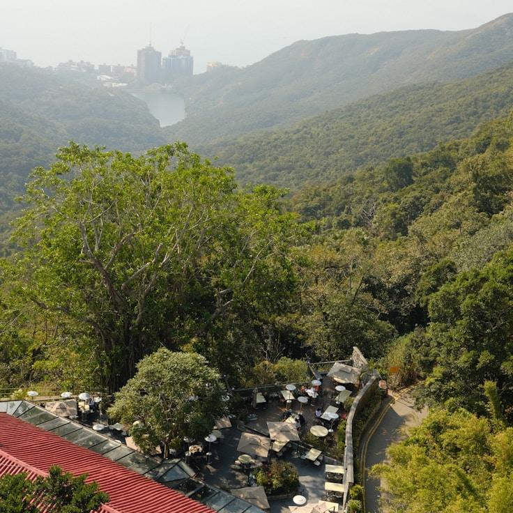 Entertainment zone at night in United States